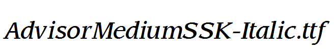 AdvisorMediumSSK-Italic.ttf