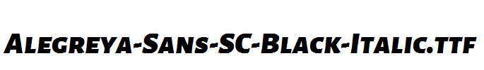 Alegreya-Sans-SC-Black-Italic