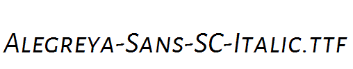 Alegreya-Sans-SC-Italic