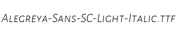 Alegreya-Sans-SC-Light-Italic