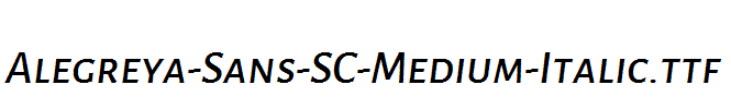 Alegreya-Sans-SC-Medium-Italic
