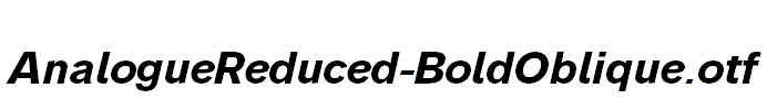 AnalogueReduced-BoldOblique