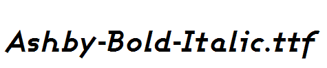 Ashby-Bold-Italic