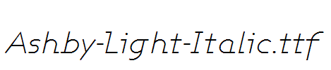 Ashby-Light-Italic