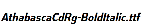 AthabascaCdRg-BoldItalic