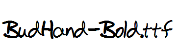 BudHand-Bold