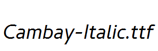 Cambay-Italic