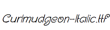 Curlmudgeon-Italic