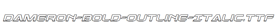 Dameron-Bold-Outline-Italic