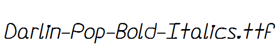 Darlin-Pop-Bold-Italics