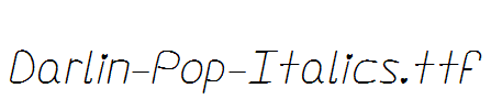 Darlin-Pop-Italics
