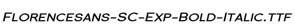 Florencesans-SC-Exp-Bold-Italic