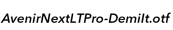 AvenirNextLTPro-DemiIt.otf