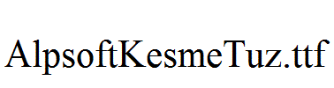 AlpsoftKesmeTuz.ttf