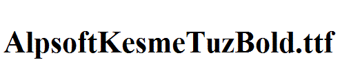 AlpsoftKesmeTuzBold.ttf