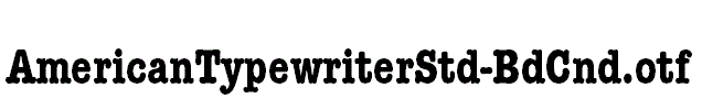 AmericanTypewriterStd-BdCnd.otf