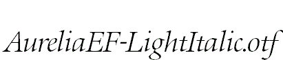 AureliaEF-LightItalic.otf