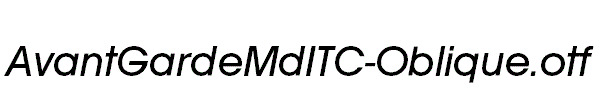 AvantGardeMdITC-Oblique.otf