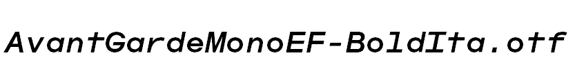 AvantGardeMonoEF-BoldIta.otf