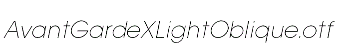 AvantGardeXLightOblique.otf