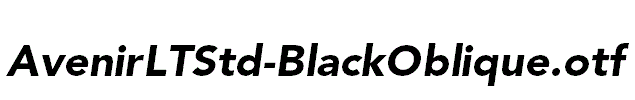 AvenirLTStd-BlackOblique.otf