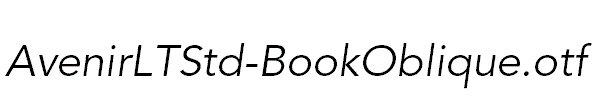 AvenirLTStd-BookOblique.otf
