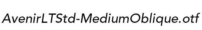 AvenirLTStd-MediumOblique.otf