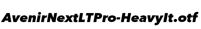 AvenirNextLTPro-HeavyIt.otf