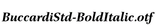 BuccardiStd-BoldItalic.otf