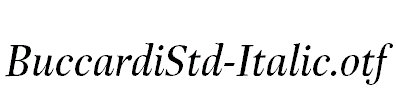 BuccardiStd-Italic.otf