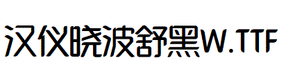 漢儀曉波舒黑W