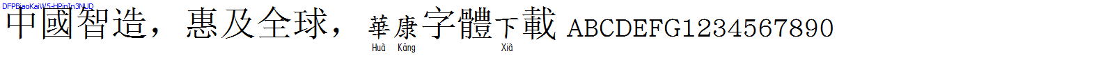 華康字體DFPBiaoKaiW5-HPinIn3NUD.TTF