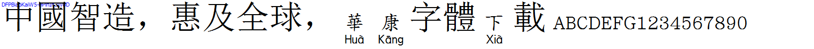 華康字體DFPBiaoKaiW5-HPinIn3WUD.TTF