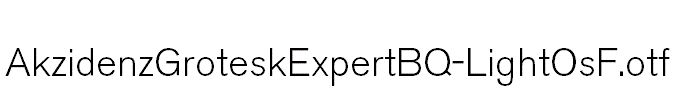 AkzidenzGroteskExpertBQ-LightOsF